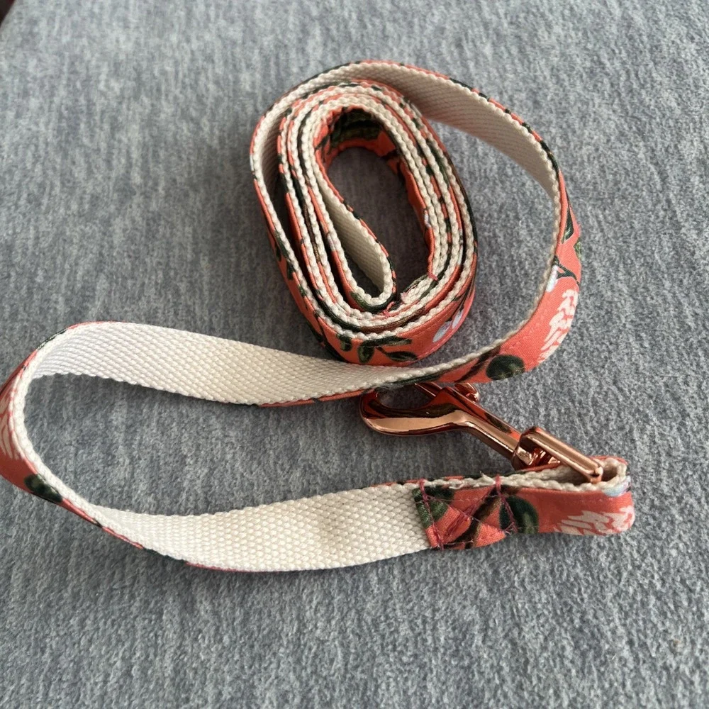 Elegant Little Tail Dog Leash Tropical Floral Print Cotton Durable Light New‎